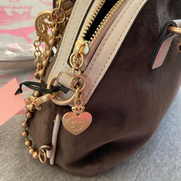 Juicy Couture The Key To Juicy Dome Satchel Crossbody Chocolate - Picture 5 of 8